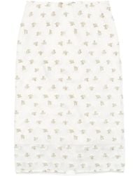 Cecilie Bahnsen - Allegra Midi Skirt - Lyst