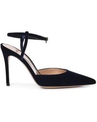 Gianvito Rossi - Pointed-Toe Ankle-Strap Pumps - Lyst