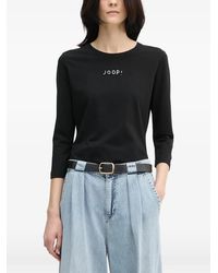 Joop! - Bead-Embellished Three-Quarter Sleeve T-Shirt - Lyst