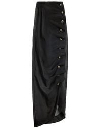 A.W.A.K.E. MODE - Button-Embellished Midi Skirt - Lyst