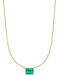 VEYNOU - 14Kt Recycled Eden Emerald Necklace - Lyst