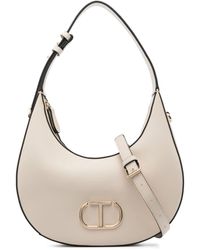 Twinset - Schultertasche mit Logo-Schild - Lyst