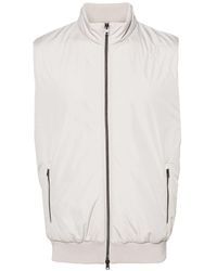 Herno - Zip-up Panelled Gilet - Lyst