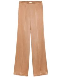 forte_forte - Satin-Finish Wide-Leg Trousers - Lyst