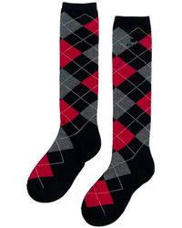 Pushbutton - Argyle-Intarsia Knee-High Socks - Lyst