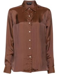 Tom Ford - プリーツディテール シャツ - Lyst