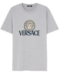 Versace - T-shirt en coton à logo imprimé - Lyst