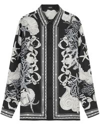 Versace - Hemd mit Meeres-Print - Lyst