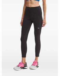 Reebok - Logo-Print Leggings - Lyst
