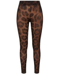 Philipp Plein - Leopard-Print Tulle Leggings - Lyst