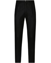 Dolce & Gabbana - Flannel Tailored Trousers - Lyst