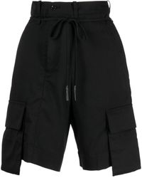 Yohji Yamamoto - Drawstring-waistband Knee-length Shorts - Lyst