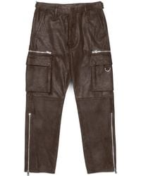 Purple Brand - Straight-Leg Suede Cargo Trousers - Lyst