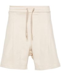 A PAPER KID - Logo-Patch Cotton Track Shorts - Lyst