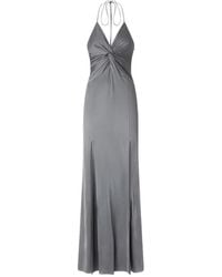 Pinko - Long Slip Dress With Front Knot - Lyst