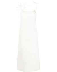 Jil Sander - Feather-Trim Slip Dress - Lyst