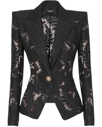 Balmain - レースパターン ジャケット - Lyst