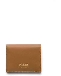 Prada - Portemonnaie Mit Logo-Prägung - Lyst