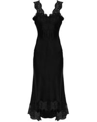 McQueen - Robe Mi-Longue À Détails De Dentelle - Lyst