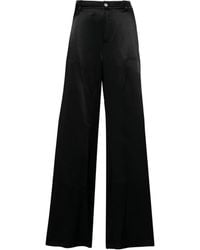 Moschino - Satin-Finish Wide-Leg Trousers - Lyst
