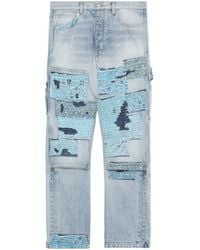 Amiri - Jean Taille Haute À Détails De Patchwork - Lyst