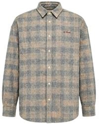 MC2 Saint Barth - X Peanuts Lully Wool-Blend Flannel Shirt With Snoopy Embroidery - Lyst