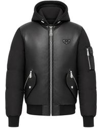 Philipp Plein - Eco Leather Nylon Bomber - Lyst