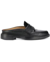Thom Browne - Pebbled Leather Penny Loafer Mules - Lyst