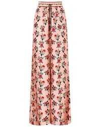 CAMILLA - Floral-Print Drawstring Trousers - Lyst