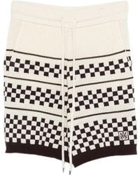 Amiri - Geruite Mesh Shorts - Lyst