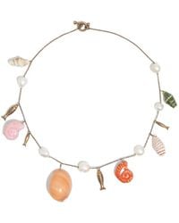 Bimba Y Lola - Pearl-Embellished Charm Necklace - Lyst
