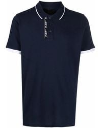Philipp Plein - Logo-Tape Detail Polo Shirt - Lyst