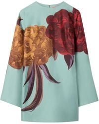 La DoubleJ - Supremes Swing Floral-Print Mini Dress - Lyst