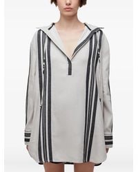 Osklen - Hooded Striped Shirt Dress - Lyst