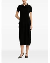 Joseph Ribkoff - Short-Sleeve Cowl-Neck Midi Dress - Lyst