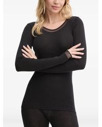 Chantelle - Juliana Mesh-Panel Long-Sleeve T-Shirt - Lyst