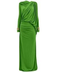 Elisabetta Franchi - Hooded Maxi Dress - Lyst