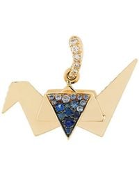 Aurelie Bidermann - Origami Sapphire And Diamond Pendant - Lyst