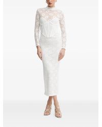 Bardot Marico Lace Midi Dress in White | Lyst