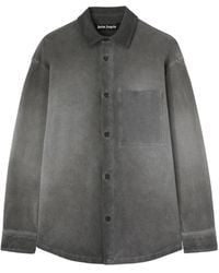 Palm Angels - Hemdjacke Mit Klassischem Logo - Lyst