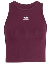 adidas - Originals Ribbed Tank Top - Lyst