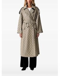 ARMANI EXCHANGE - Logo-Print Double-Breasted Trench Coat - Lyst