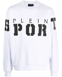 Philipp Plein - Ls Logo-Print Cotton Sweatshirt - Lyst