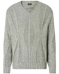 ZEGNA - Cable Knit V-Neck - Lyst