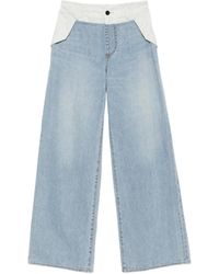 Sacai - Panelled Cotton Jeans - Lyst
