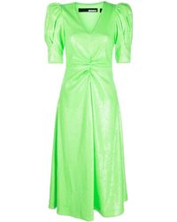 ROTATE BIRGER CHRISTENSEN - Sequinned V-Neck Midi Dress - Lyst