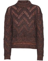 Henrik Vibskov - Turtleneck Chevron-Pattern Sweater - Lyst