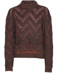 Henrik Vibskov - Turtleneck Chevron-Pattern Sweater - Lyst