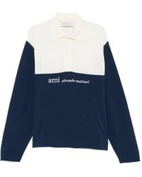 Ami Paris - Boxy Fit Polo With Ami Alexandre - Lyst