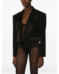 Dolce & Gabbana - Tailored Crop Blazer - Lyst